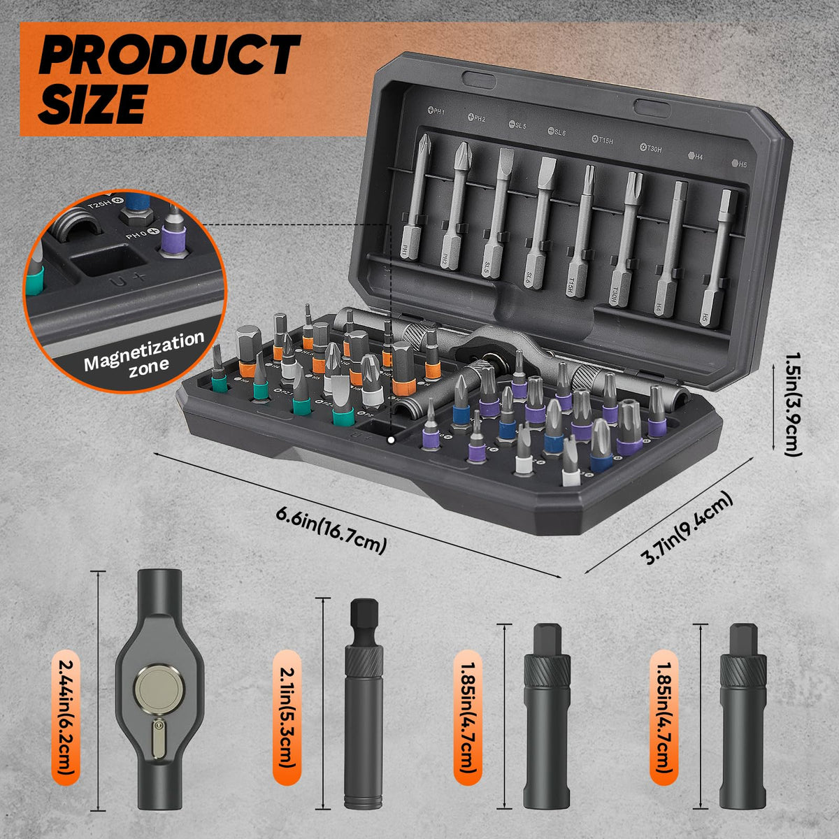 Saker 42-in-1 portable case for on-the-go repairs.
