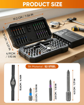 Saker 66-in-1 compact case portable for on-the-go tasks