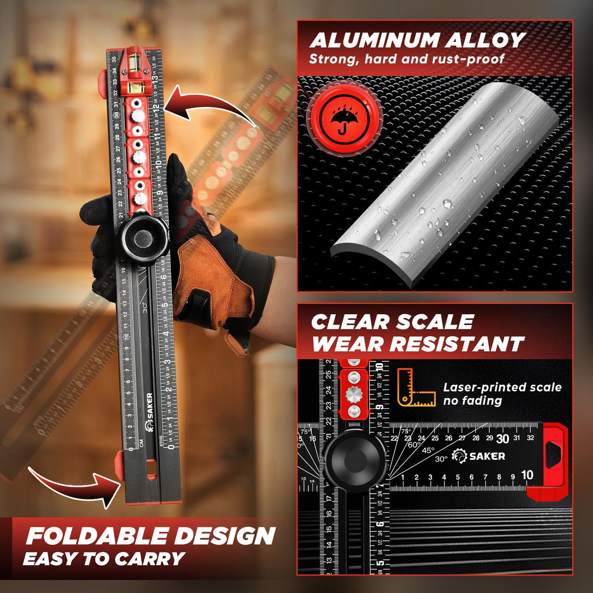 Saker aluminum alloy construction emphasizes durable performance in shop environments