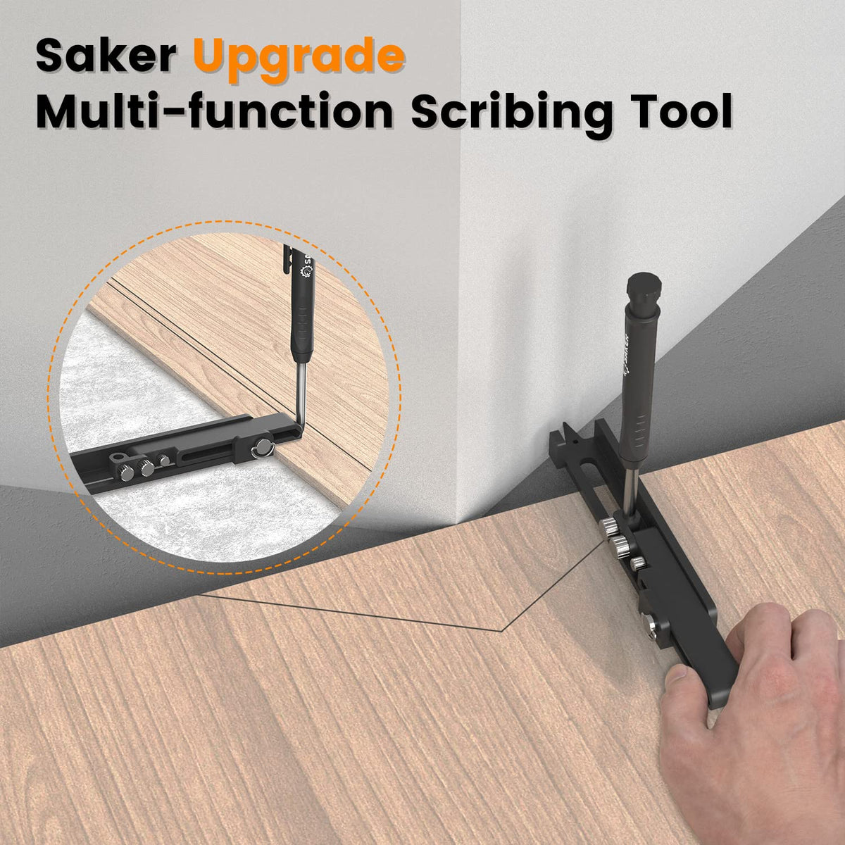 Saker marks built-in furniture and infill panel applications.