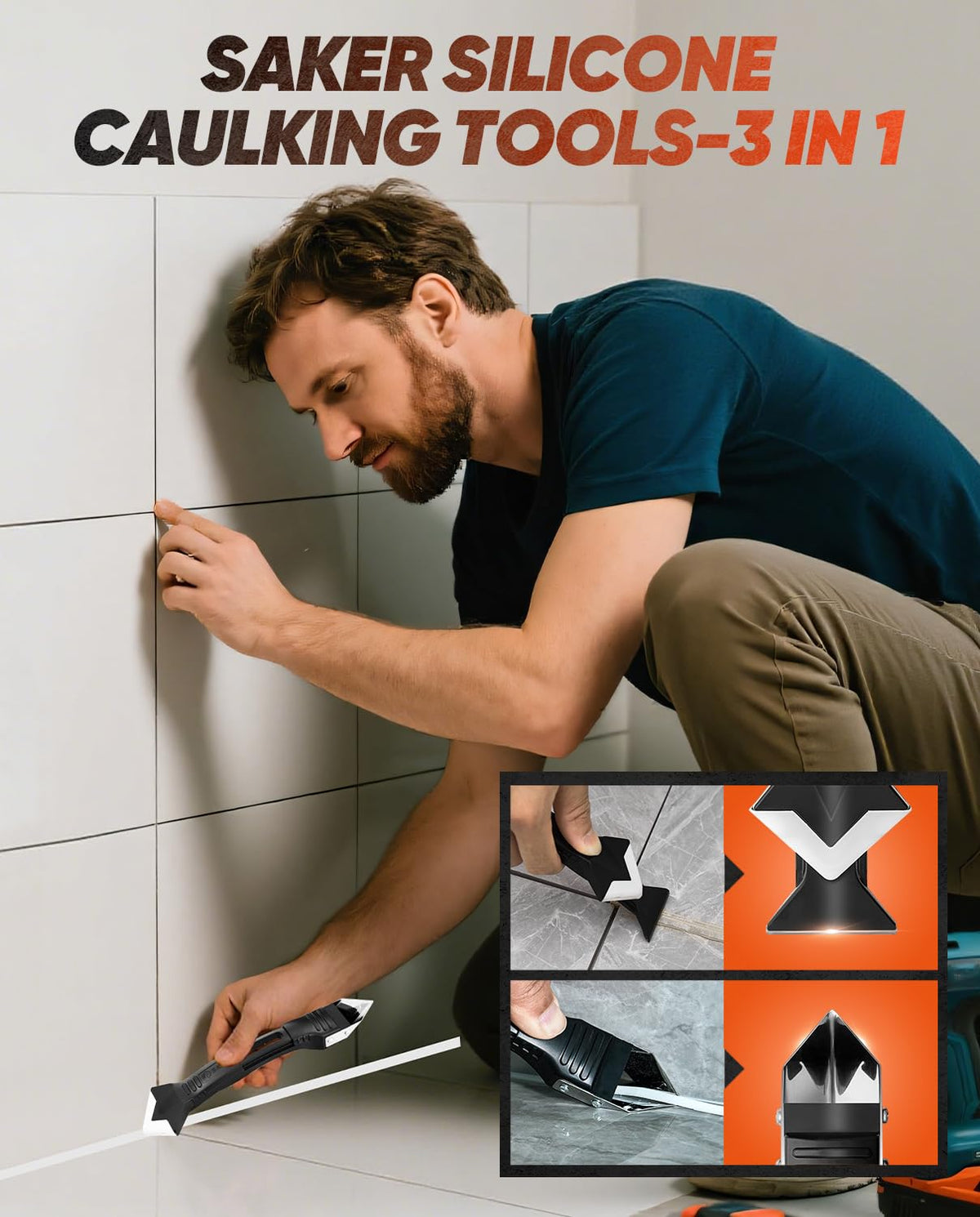 Saker caulk tool built with durable materials for longevity
