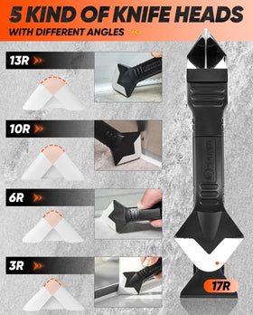 Saker 3-in-1 smoothing pad delivering neat caulk finish