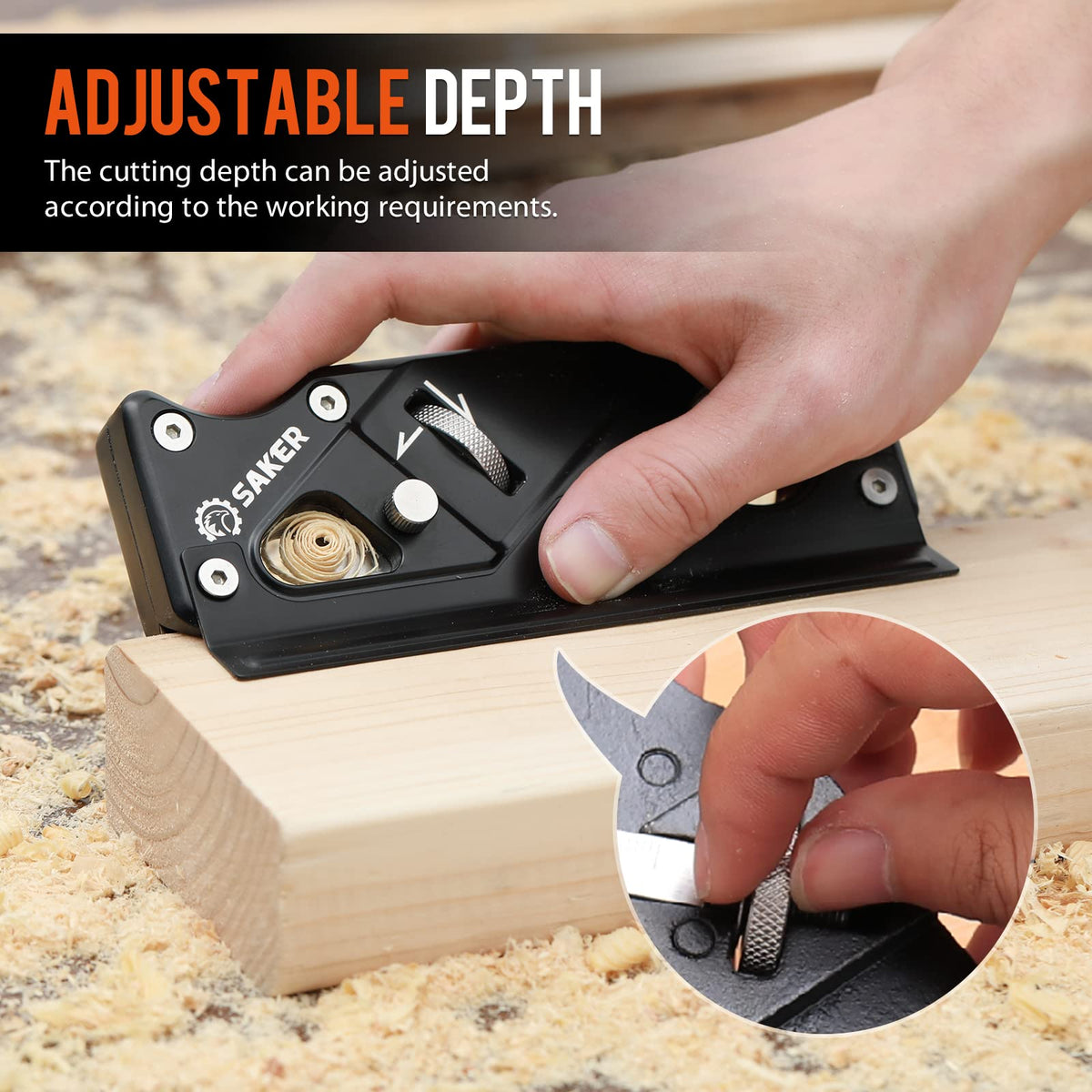 Adjustable depth setting adapts to trimming requirements