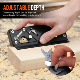 Adjustable depth setting adapts to trimming requirements