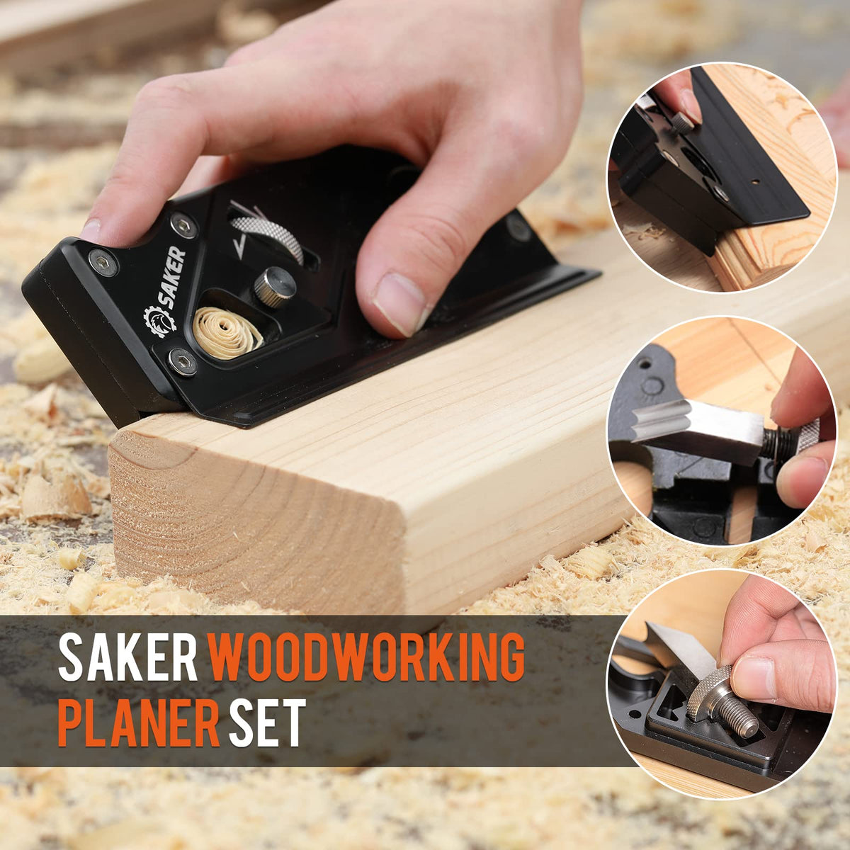 Auxiliary locator aligns edges for precise chamfering with Saker