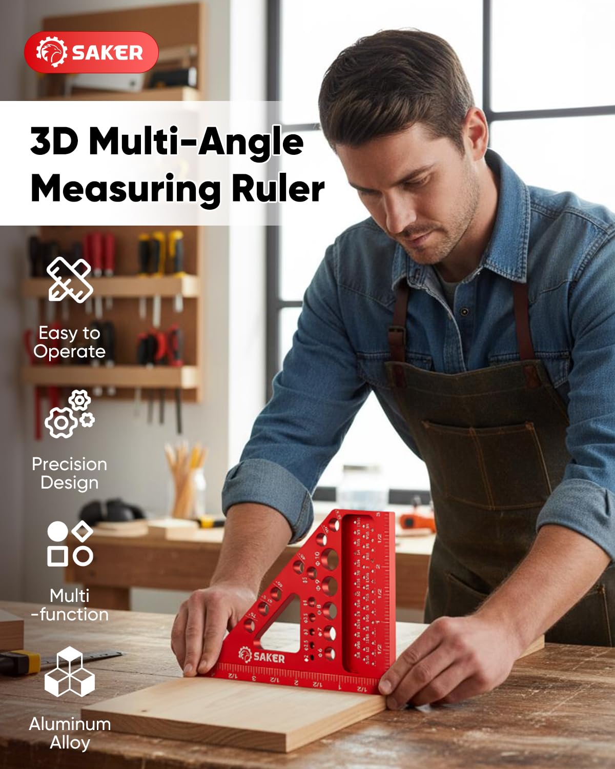 Saker compact 4.4-inch design fits tight spots on projects.