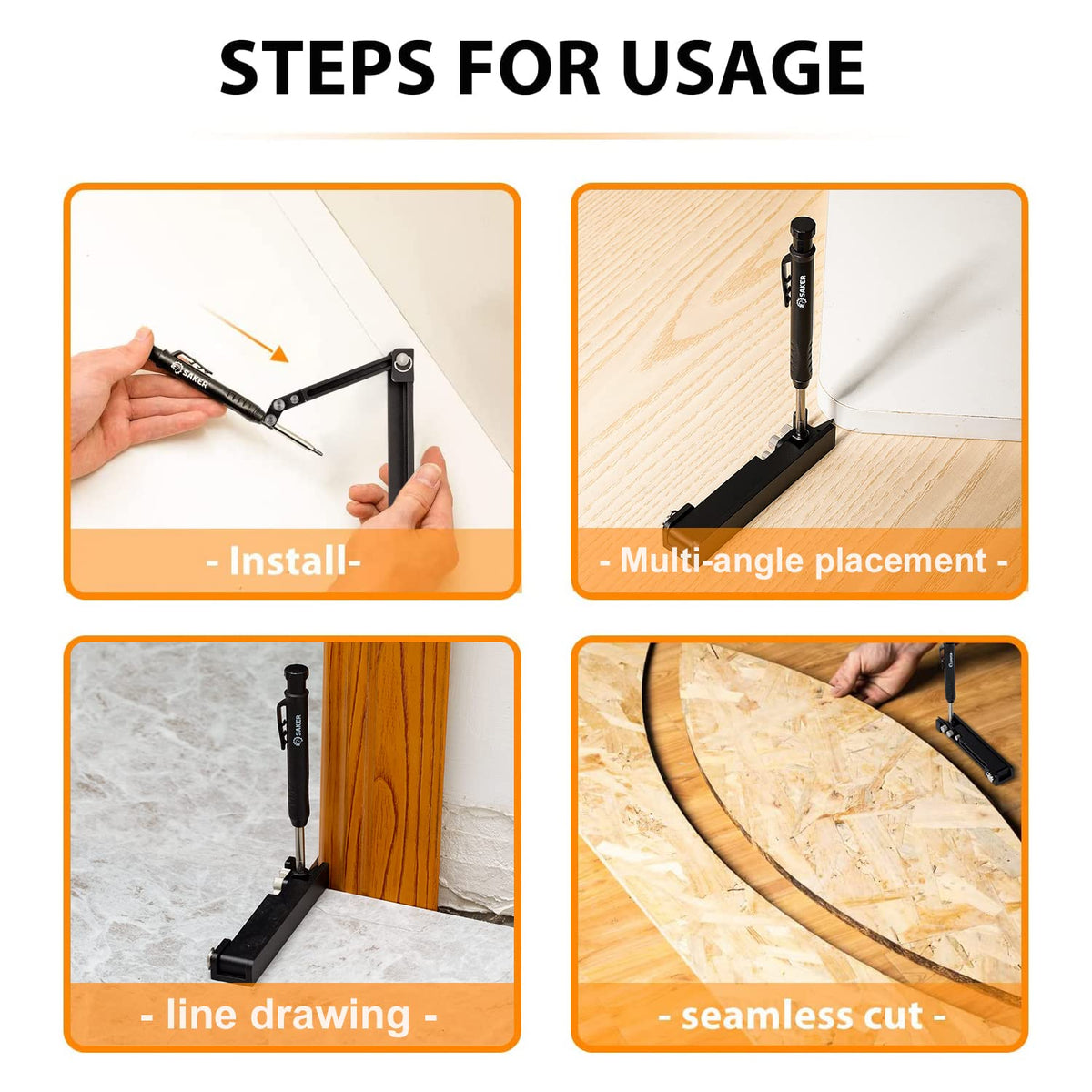 Saker compact portable scribing tool ready for on-site use
