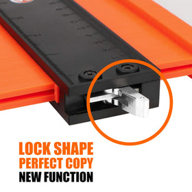 Saker Contour Gauge with adjustable lock feature demonstrates reliable template retention