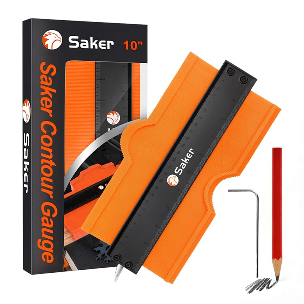 Saker Contour Gauge front view shows a precise shape duplicator for DIY templates