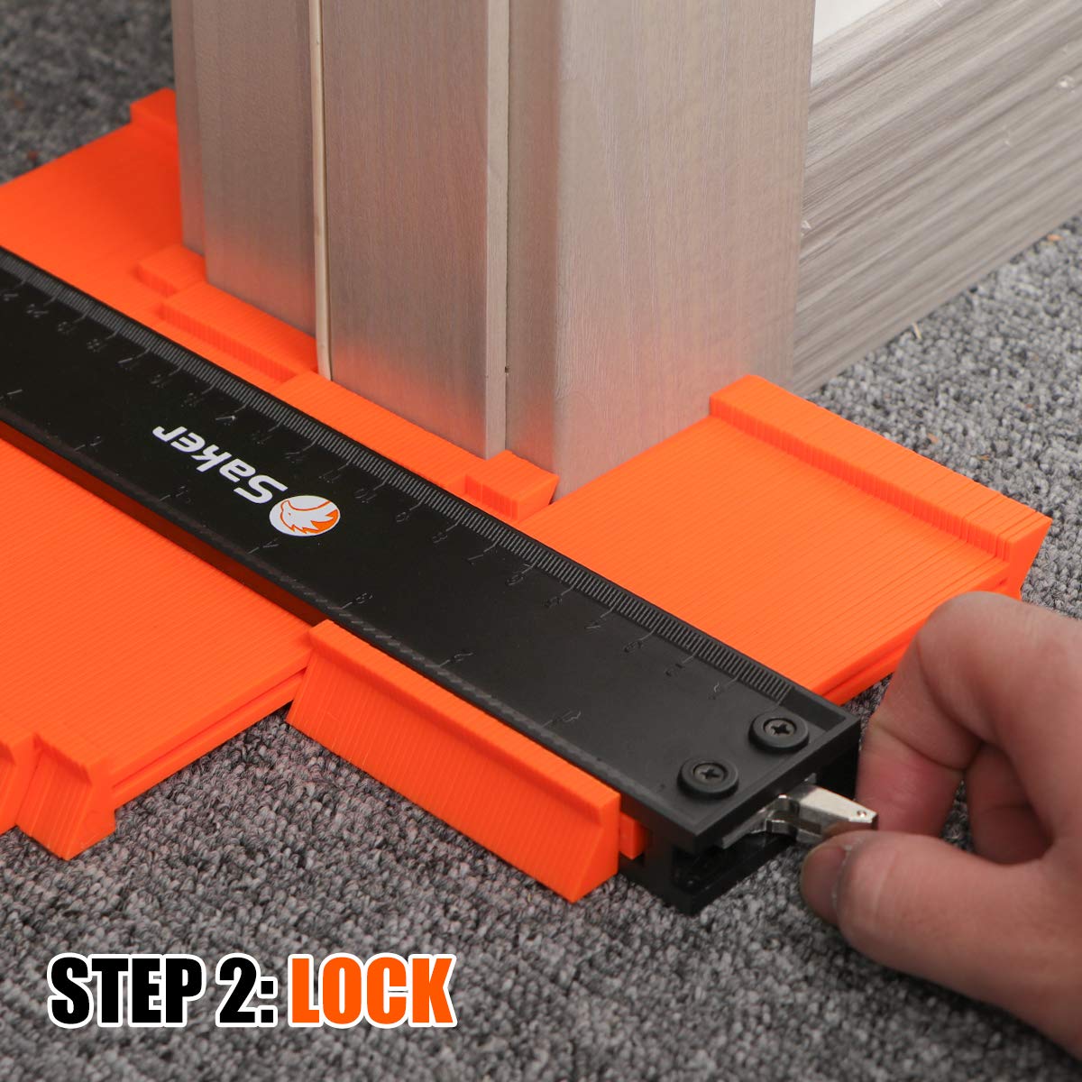 Saker Contour Gauge used in tight space to transfer heights accurately
