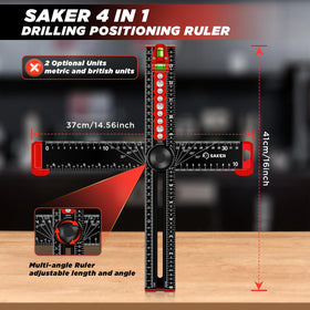Saker dual-axis bubble level ensures level and plumb during installation