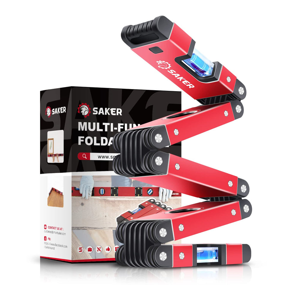 Saker foldable level rectangle storage view shows space-saving design.