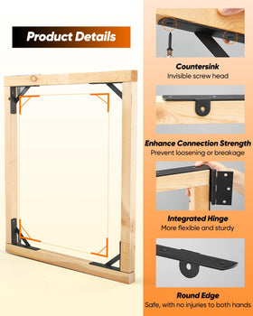 Saker gate hinge brackets highlight durable steel construction