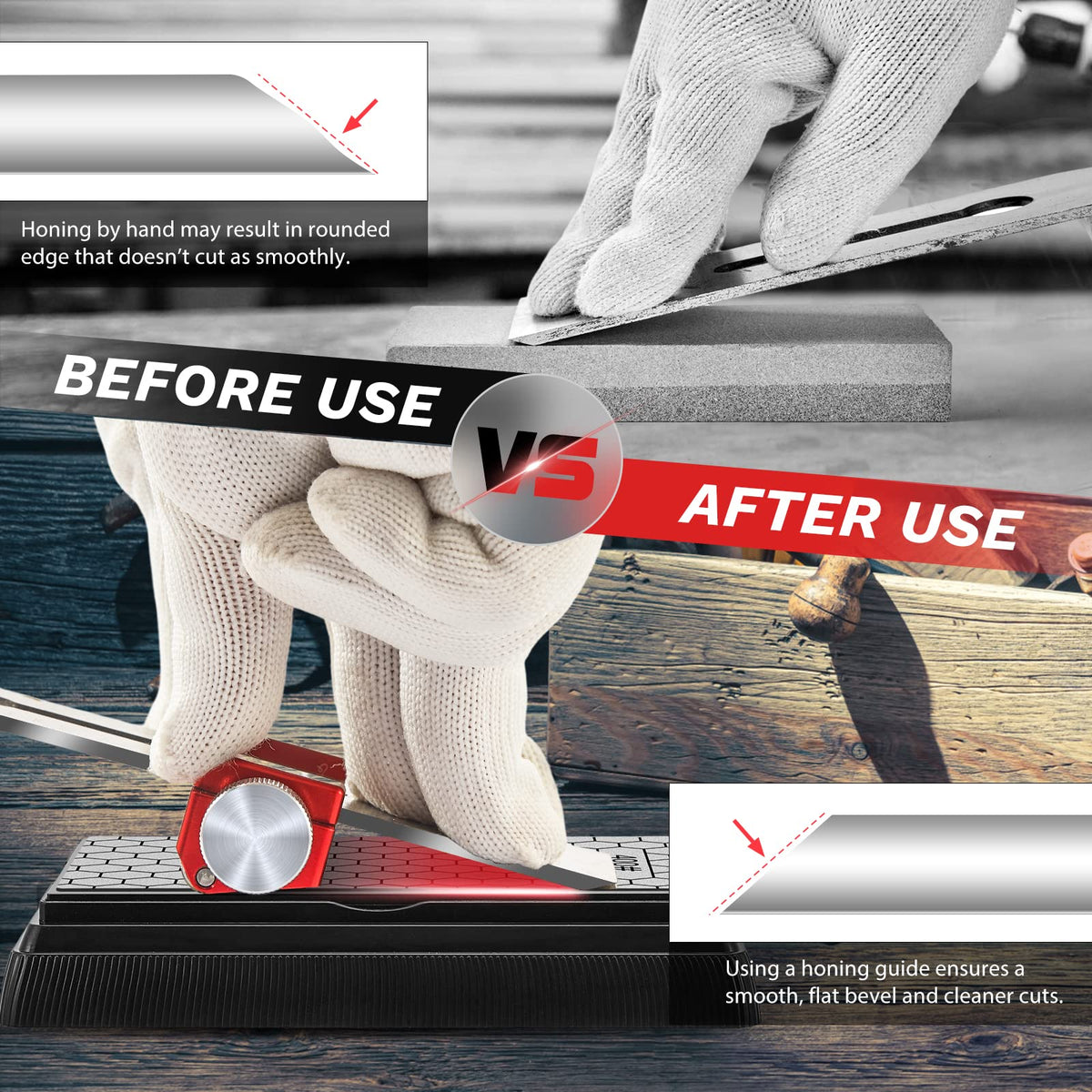 Saker honing guide aluminum body offers durability and corrosion resistance