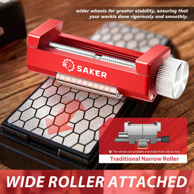Saker honing guide angle adjustment dial for precise sharpening results