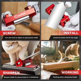 Saker honing guide compact design fits tight workshop setups