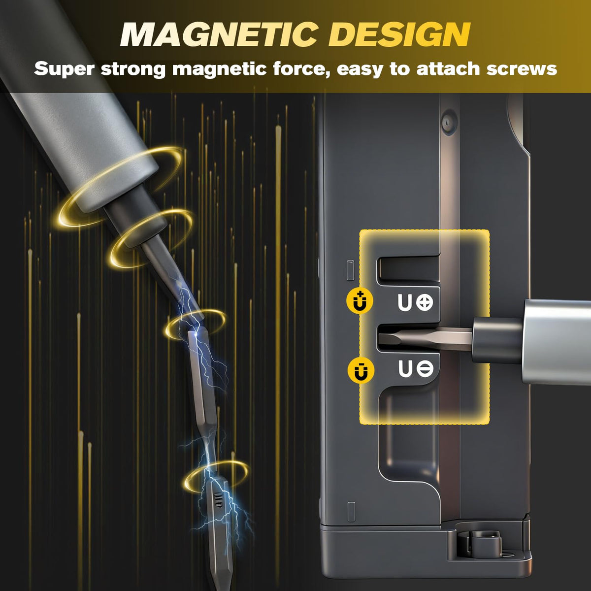 Saker Mini Electric Screwdriver Set LED light improves visibility in dark workspaces