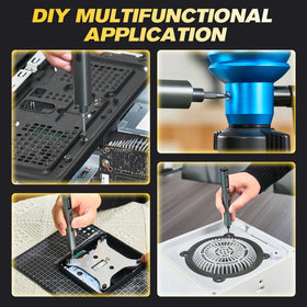 Saker Mini Electric Screwdriver Set magnetic storage keeps bits secure for on-the-go repairs