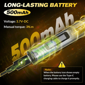 Saker Mini Electric Screwdriver Set Type-C charging enables quick recharging and ready-to-use sessions