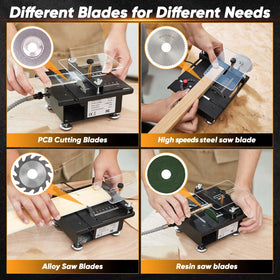 Saker Mini table saw with adjustable angle for precise cuts