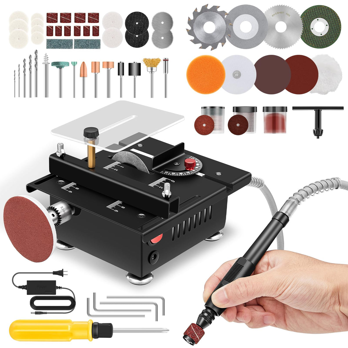 Saker Mini table saw in compact form for portable DIY work