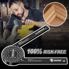 Saker Miter Saw Protractor angle readout enables direct measurements on the saw