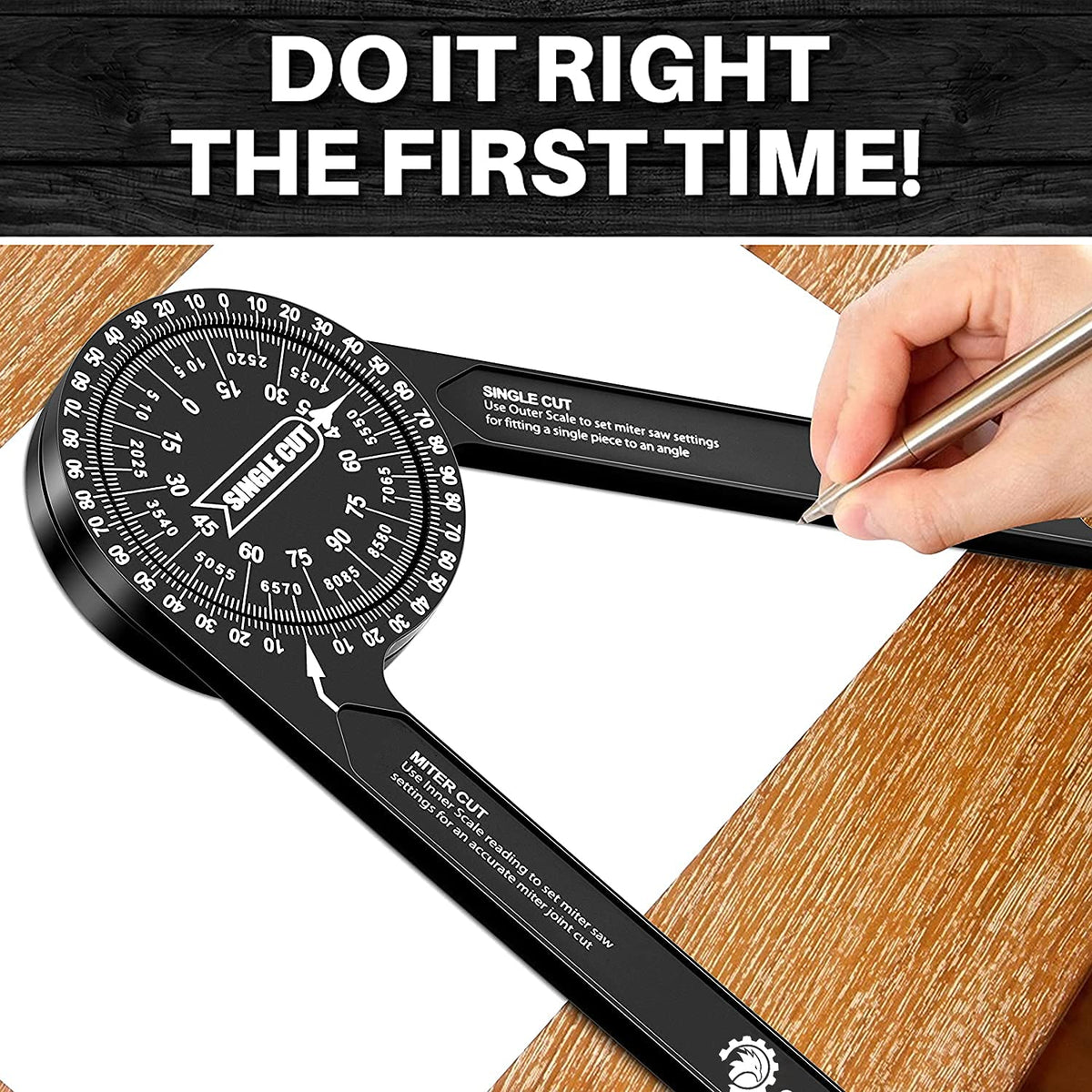 Saker protractor CNC machined aluminum for durability and precision