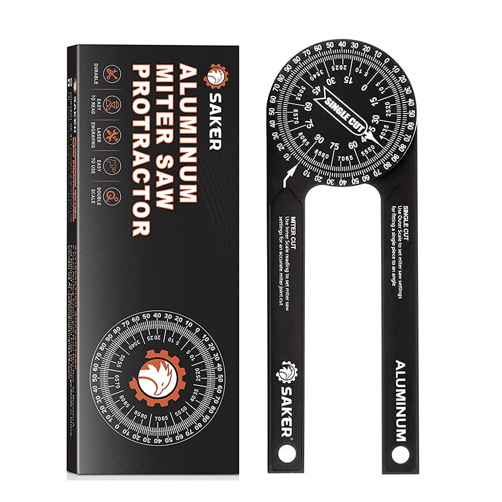 Saker Miter Saw Protractor front view with laser inside for precise angle readings