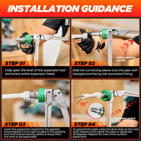 Saker PEX Expansion Tool Kit aluminum body balances durability and light weight.