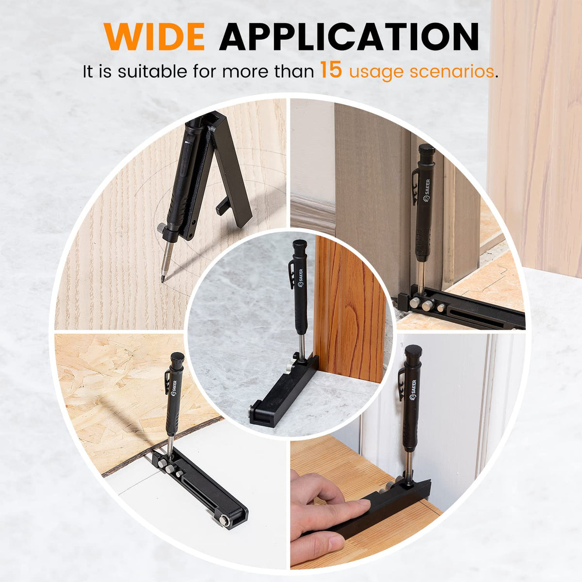Saker pocket-size design with belt clip enhances portability.