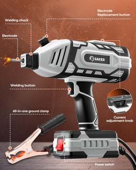 Saker portable welding machine in-use demonstrates steady arc performance