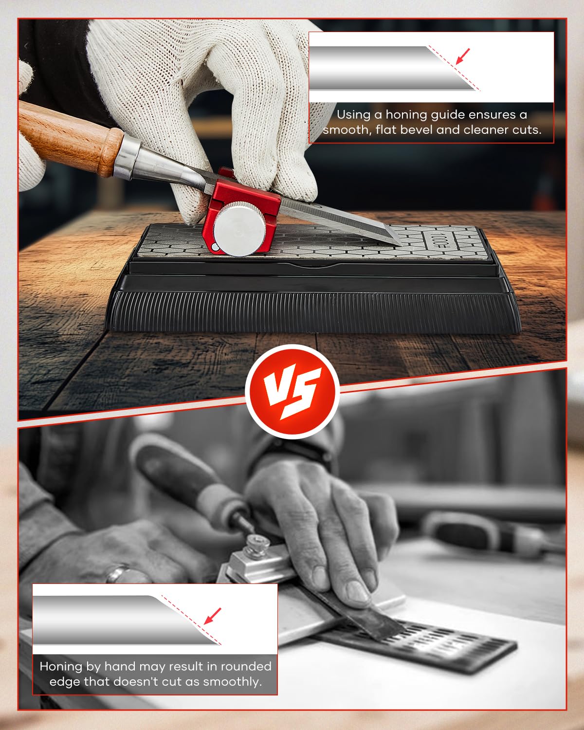 Saker sharpening stone flattening tool keeps stones flat for even sharpening.