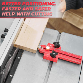 Saker Thin Rip Jig metric and imperial scale close up for precise positioning