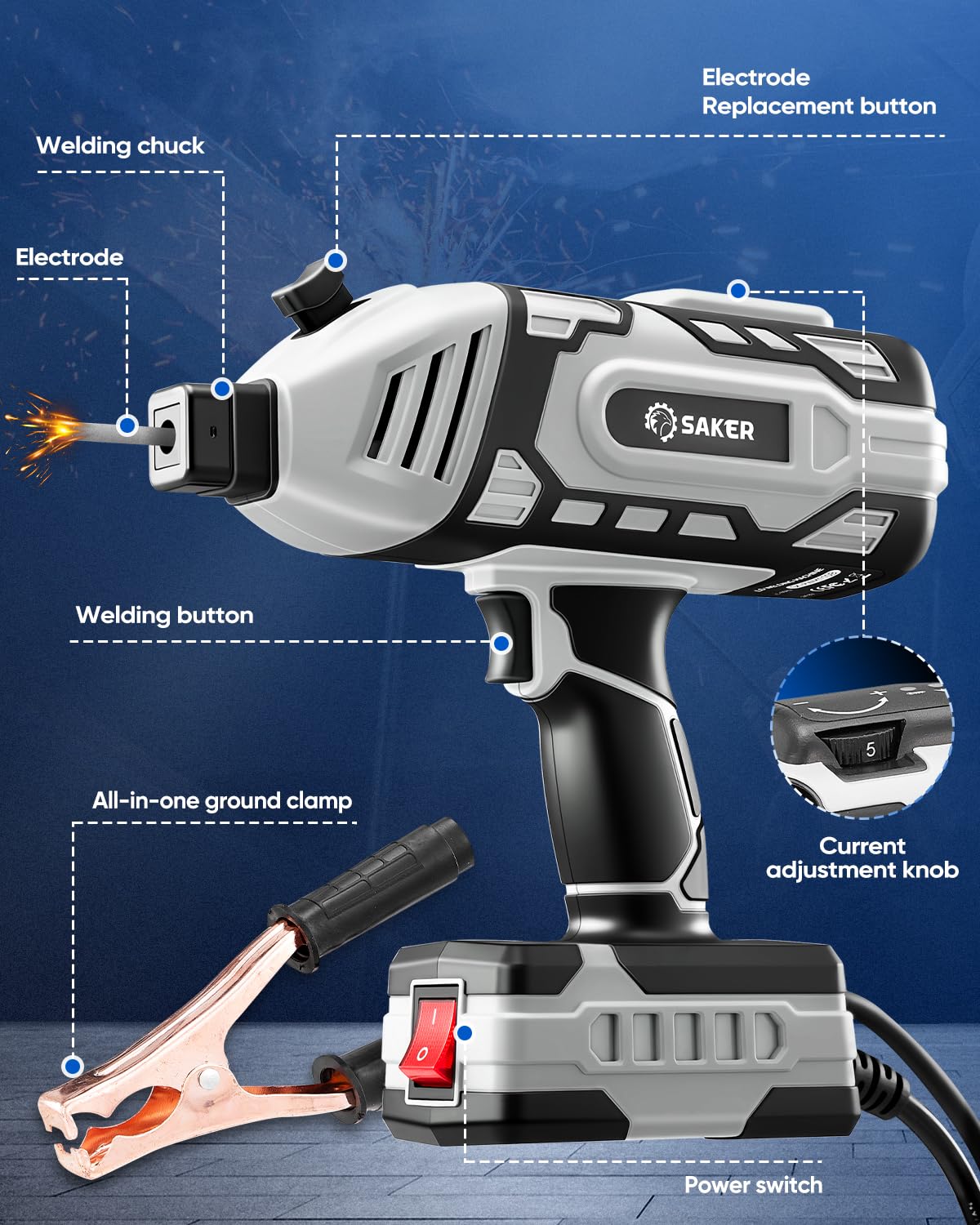 Saker handheld torch ergonomic design for comfortable welding sessions.