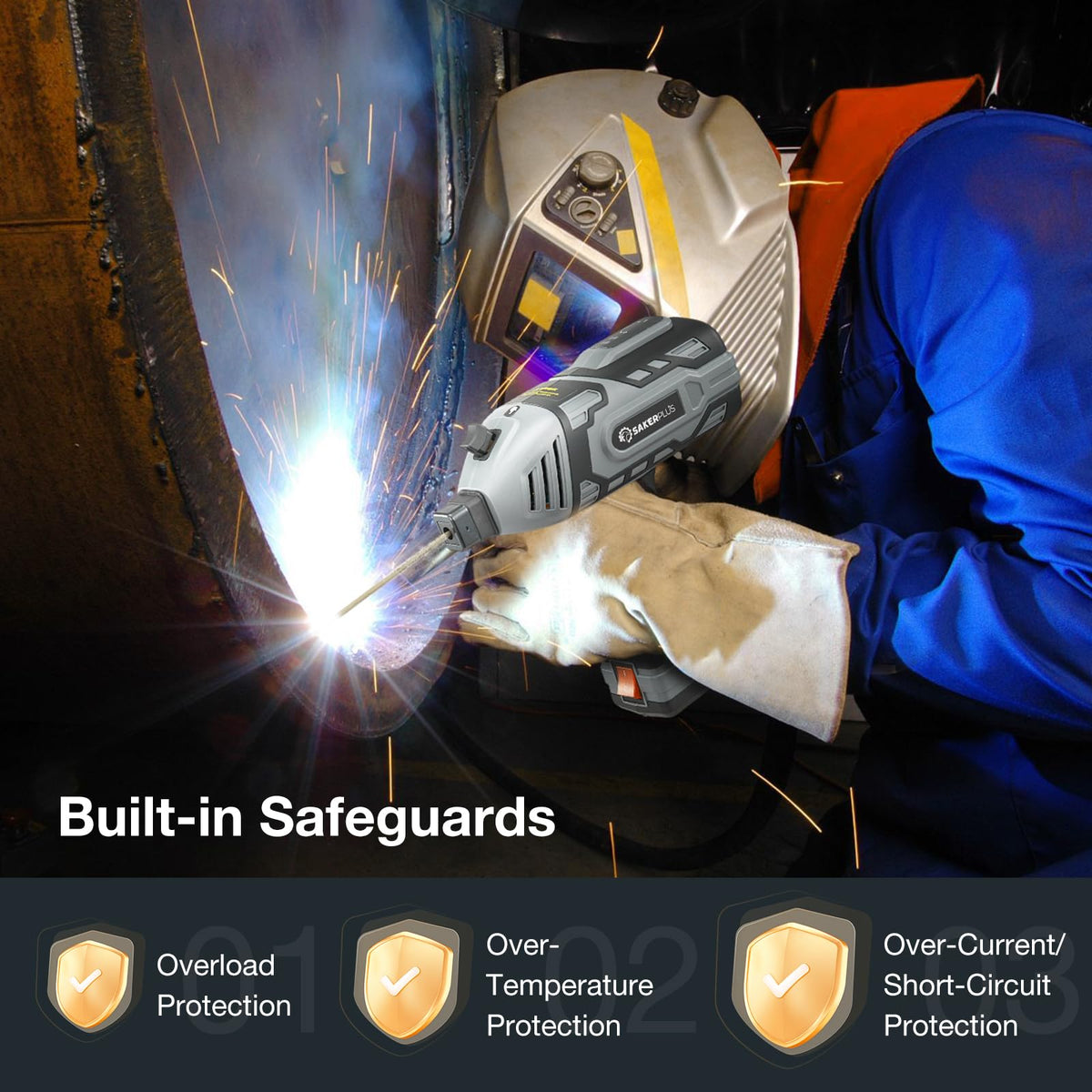 SakerPlus 30 welding rods included for immediate setup