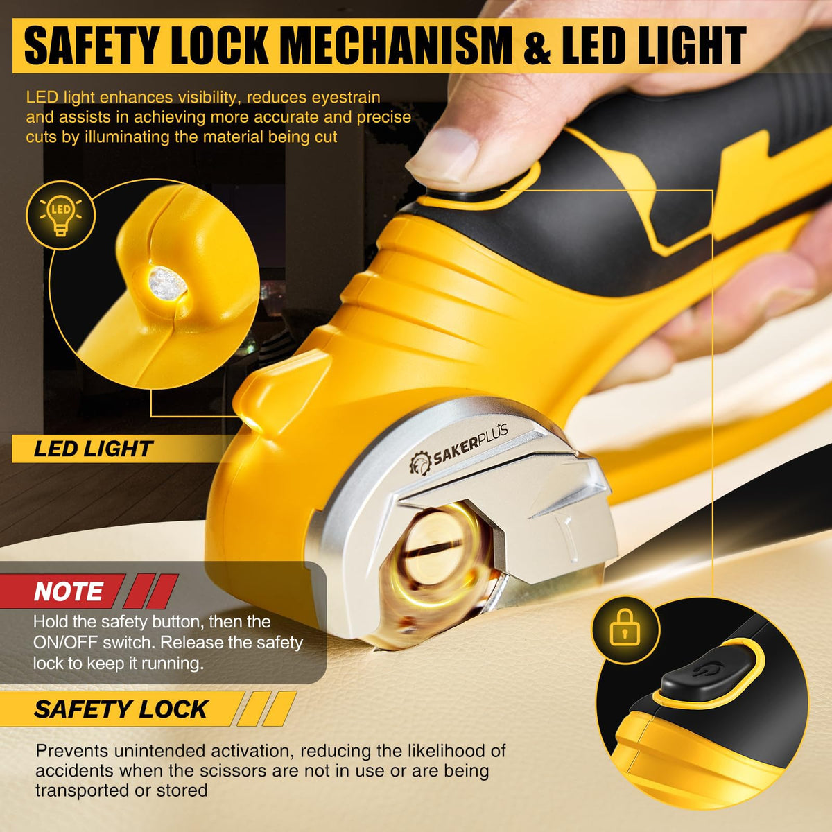 SakerPlus blade pack ready for light-duty packaging tasks.