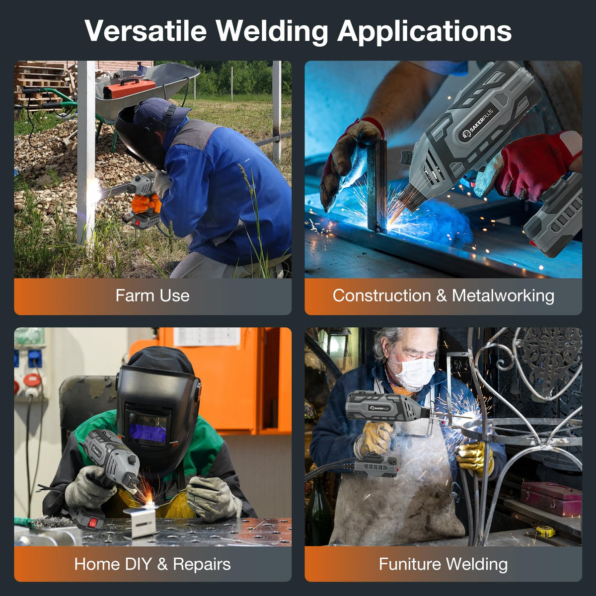 SakerPlus complete welding kit includes helmet gloves and case