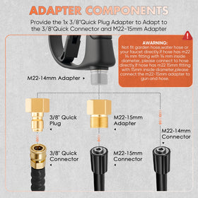 SakerPlus quick connector adapter simplifies pressure washer setup.