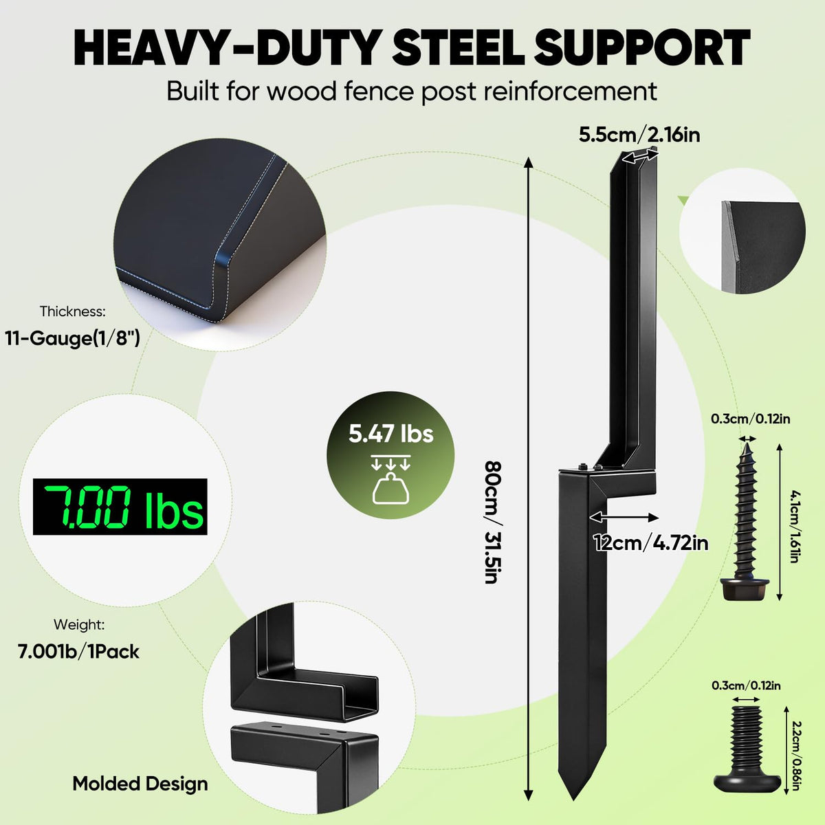 SakerPlus heavy-duty anchor provides solid no-dig support for 6x6 posts.
