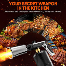Outdoor scene with SakerPlus torch for campfires and DIY projects.