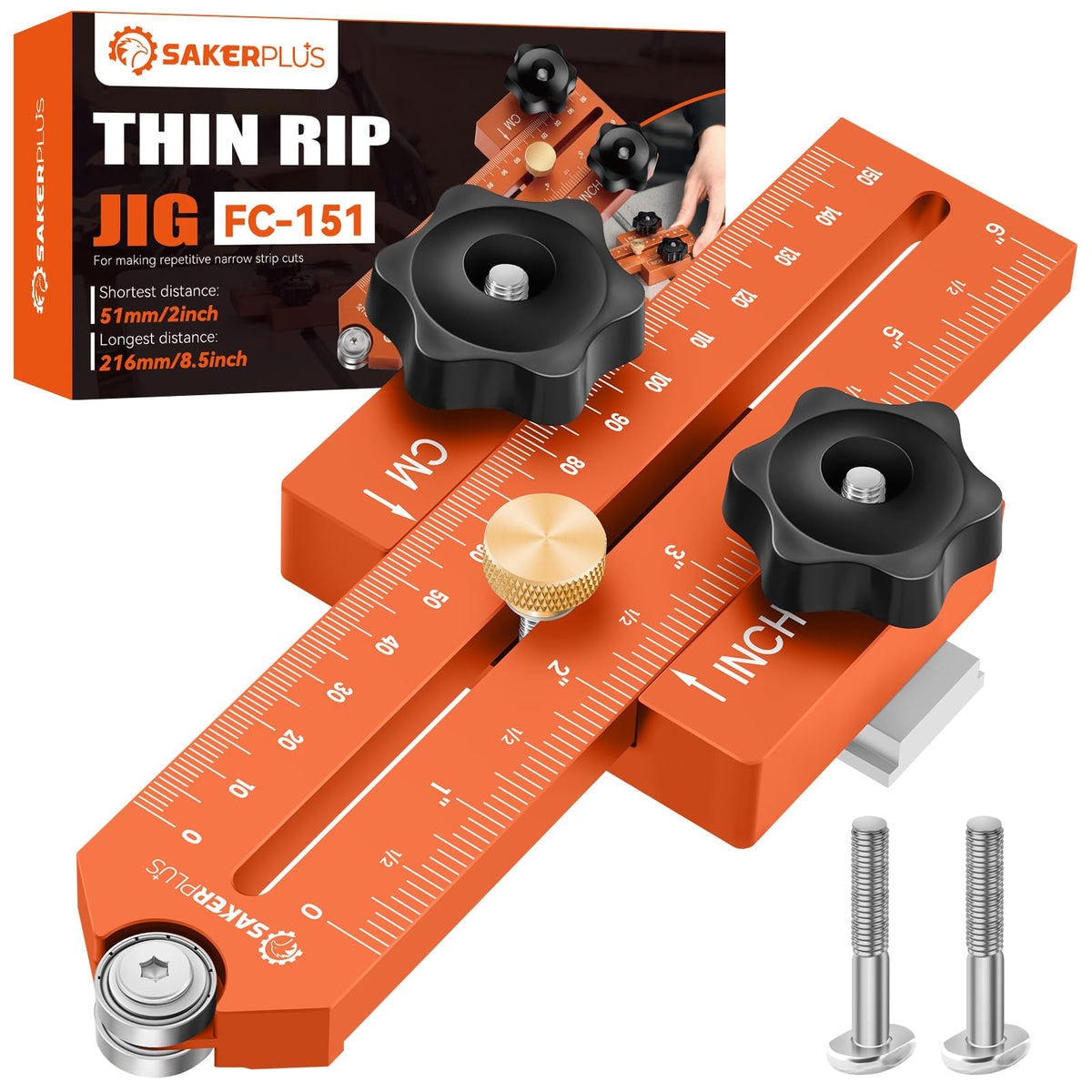 SakerPlus thin rip jig for table saw guides precise cuts for narrow strips