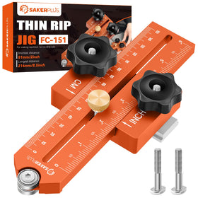 SakerPlus thin rip jig for table saw guides precise cuts for narrow strips