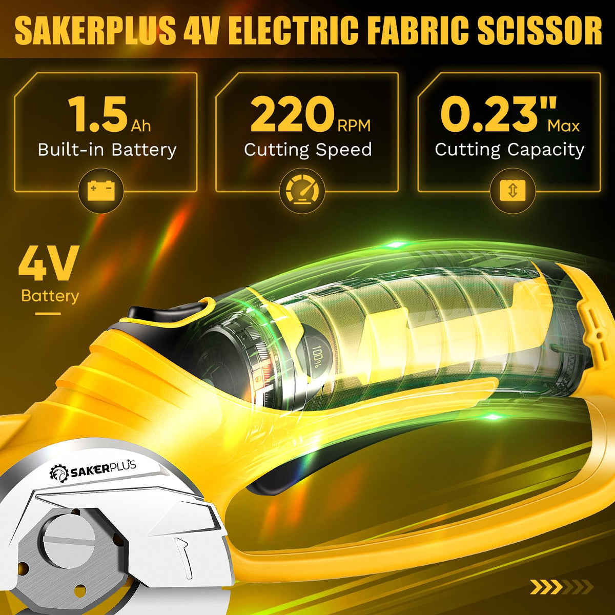 SakerPlus USB charging cable connected for easy recharging on the go.