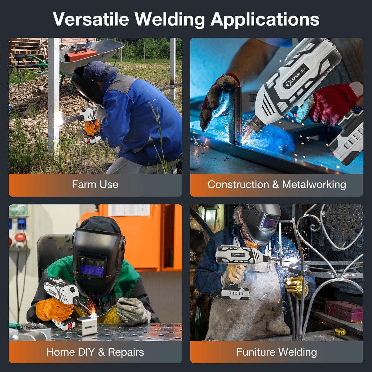 SakerPlus welding helmet and protective gear for safer welding.