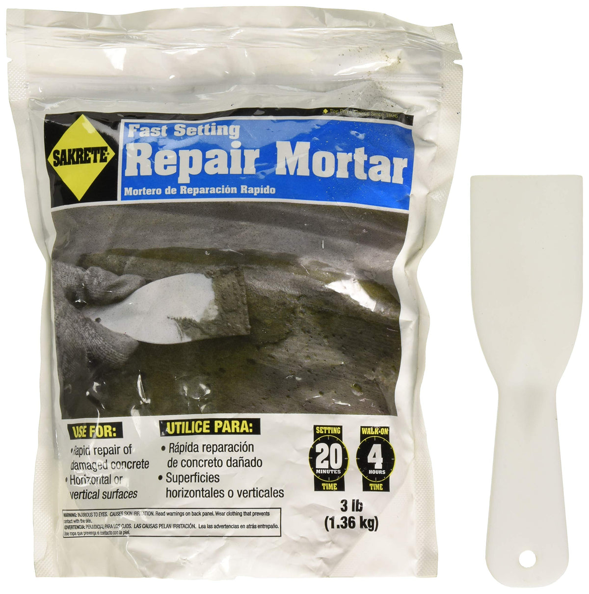 Sakrete Fast Setting Repair Mortar on a chimney joint for fast, durable restoration
