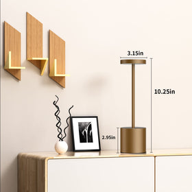 SAKRINGT cordless table lamp dimmable for ambient dining or patio evenings.