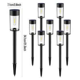 SAKSIAPRO outdoor solar garden light with IP44 waterproof build for year-round use.