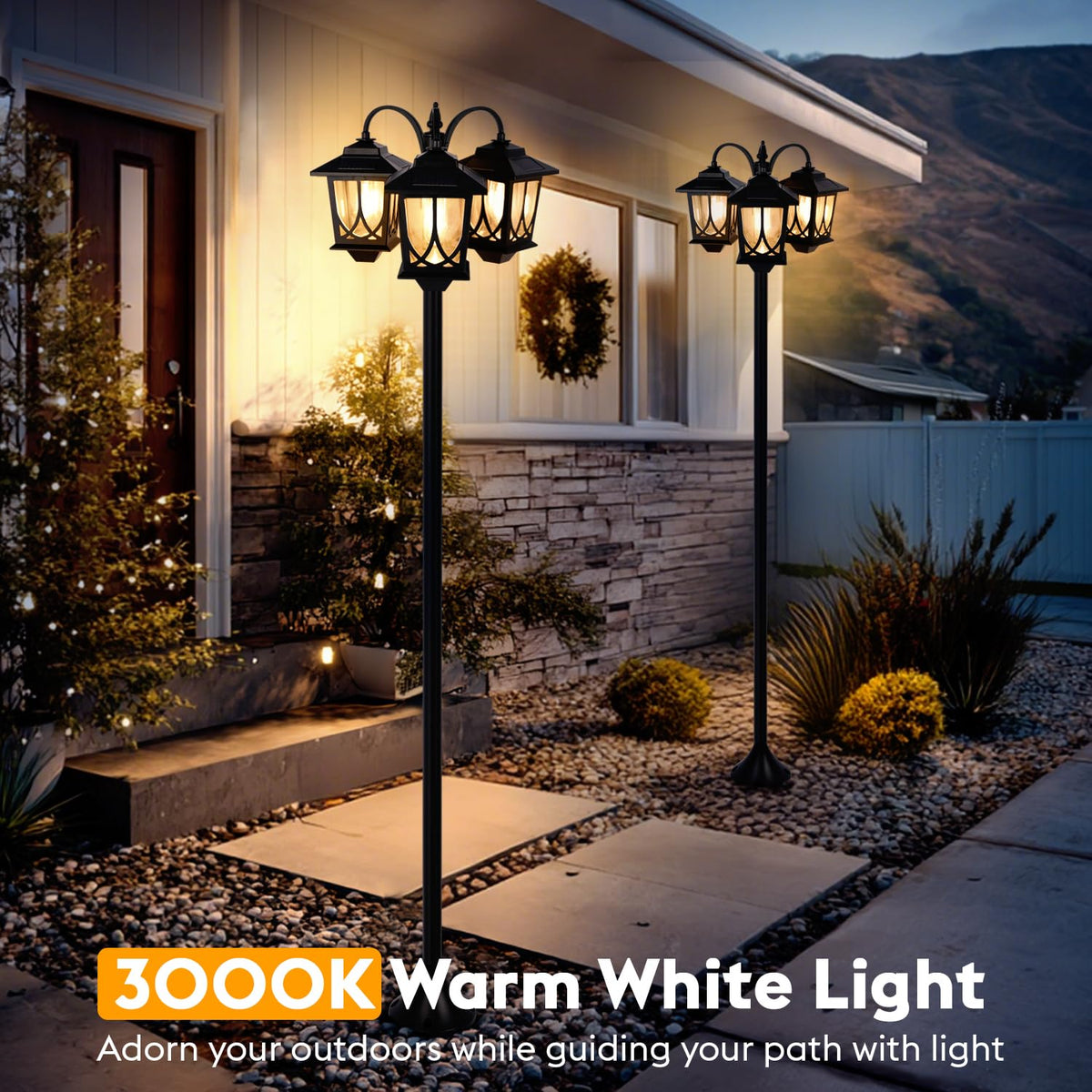 SAKSIAPRO solar-panel close-up demonstrates efficient charging for longer dusk-to-dawn lighting.