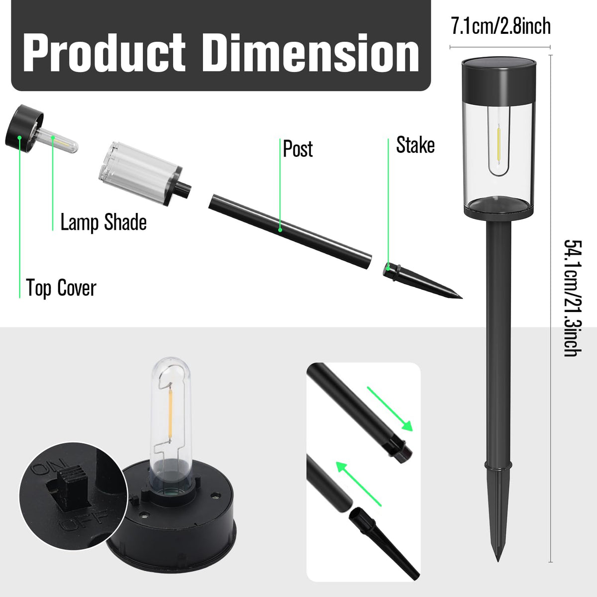 SAKSIAPRO versatile solar light for patios, yards, and driveways.