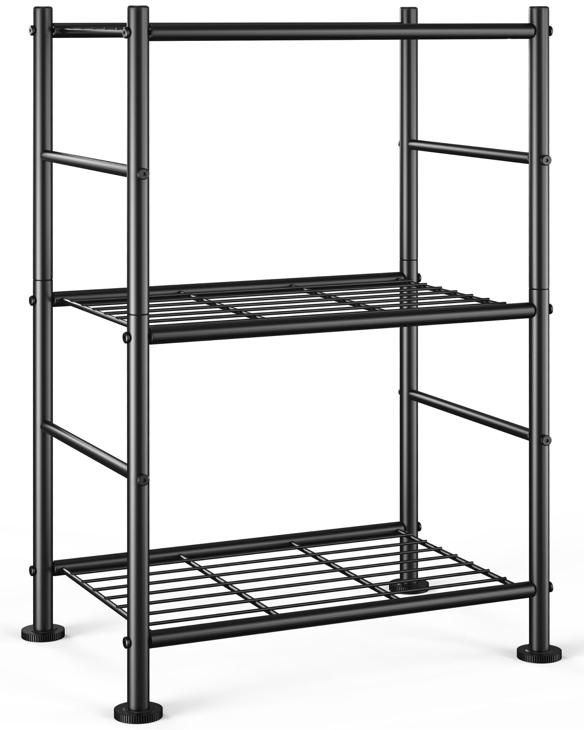 Sakugi 3-tier shelf assembly view showcasing space-saving design for small spaces.